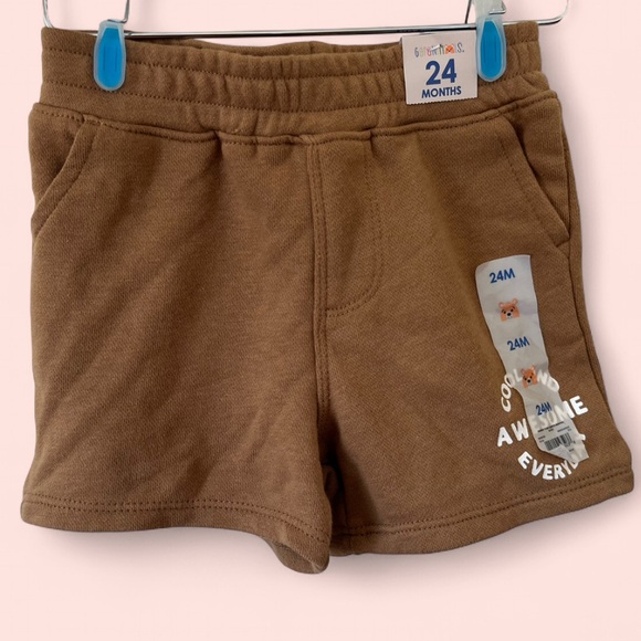 24 Months Toddler Boy Garanimals Terry Cloth Cotton Pull On Shorts - Picture 1 of 6